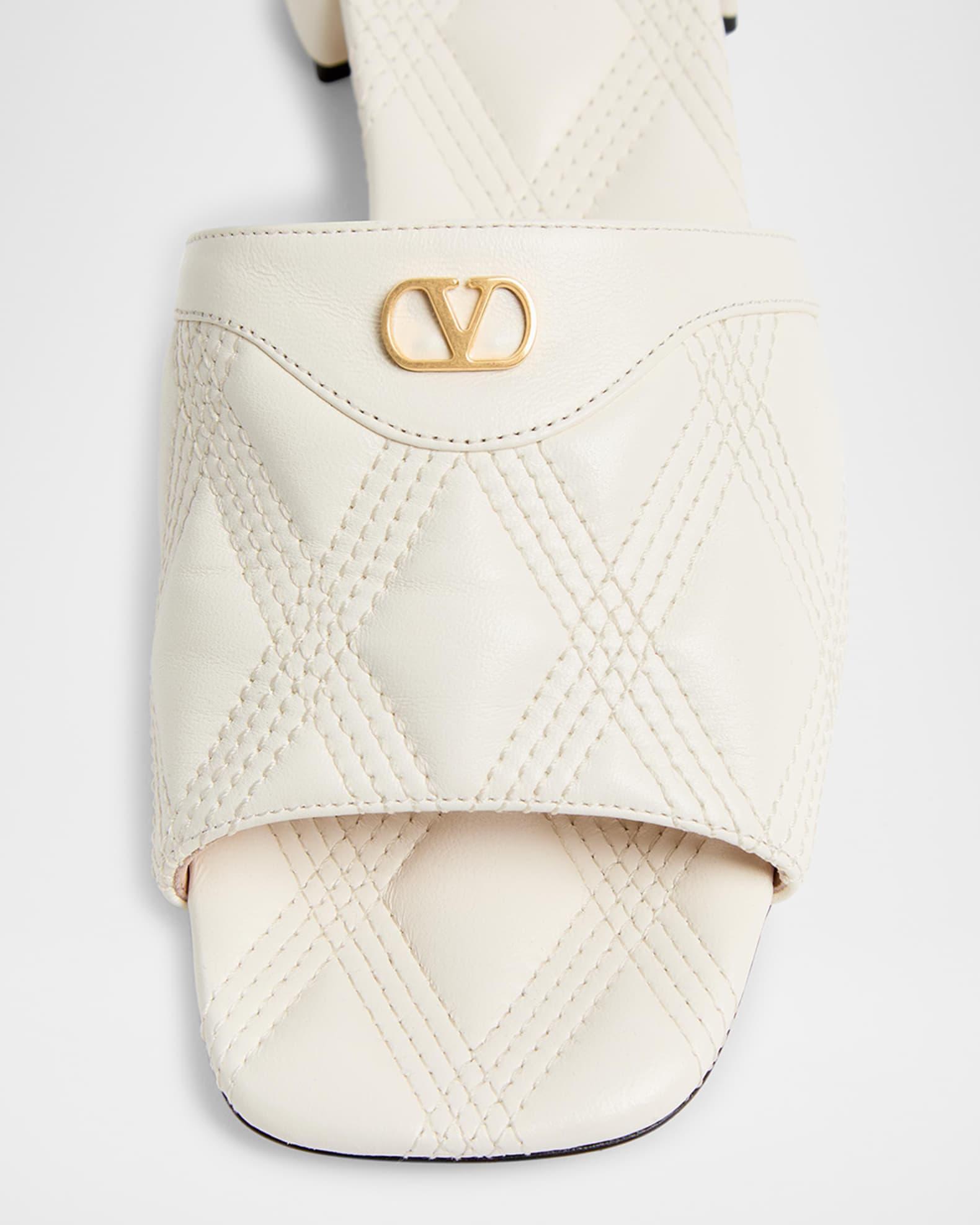 Quilted 67 VLogo Flat Slide Sandals Product Image