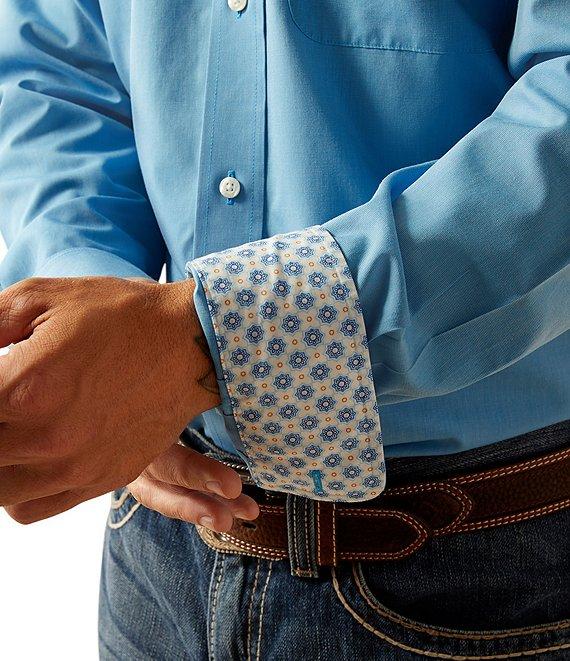 Ariat Classic Fit Solid Long Sleeve Woven Shirt Product Image