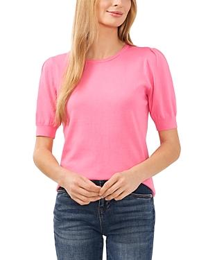 CeCe Cotton Crewneck Short Sleeve Sweater Product Image