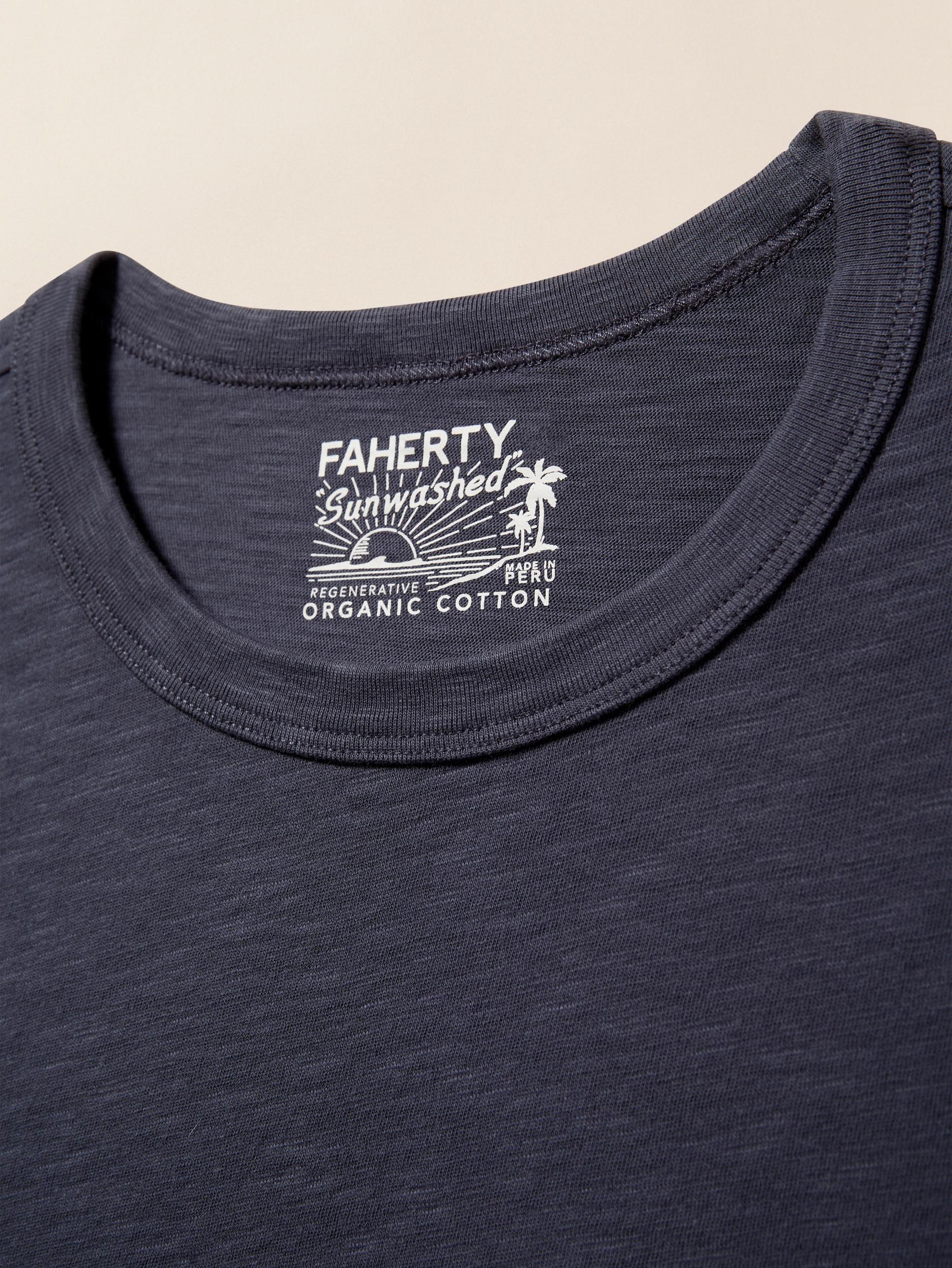 Long-Sleeve Sunwashed Regenerative Cotton Tee - Dune Navy Male Product Image