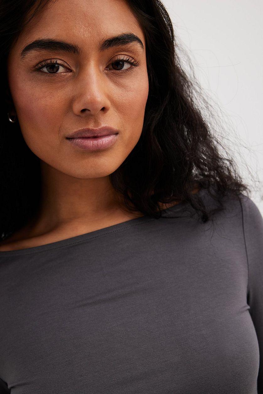 Boat Neck Long Sleeve Top Product Image