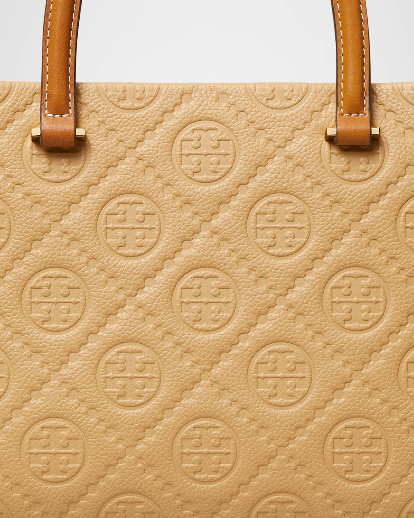 T-Monogram Pebble Leather Square Tote Bag Product Image