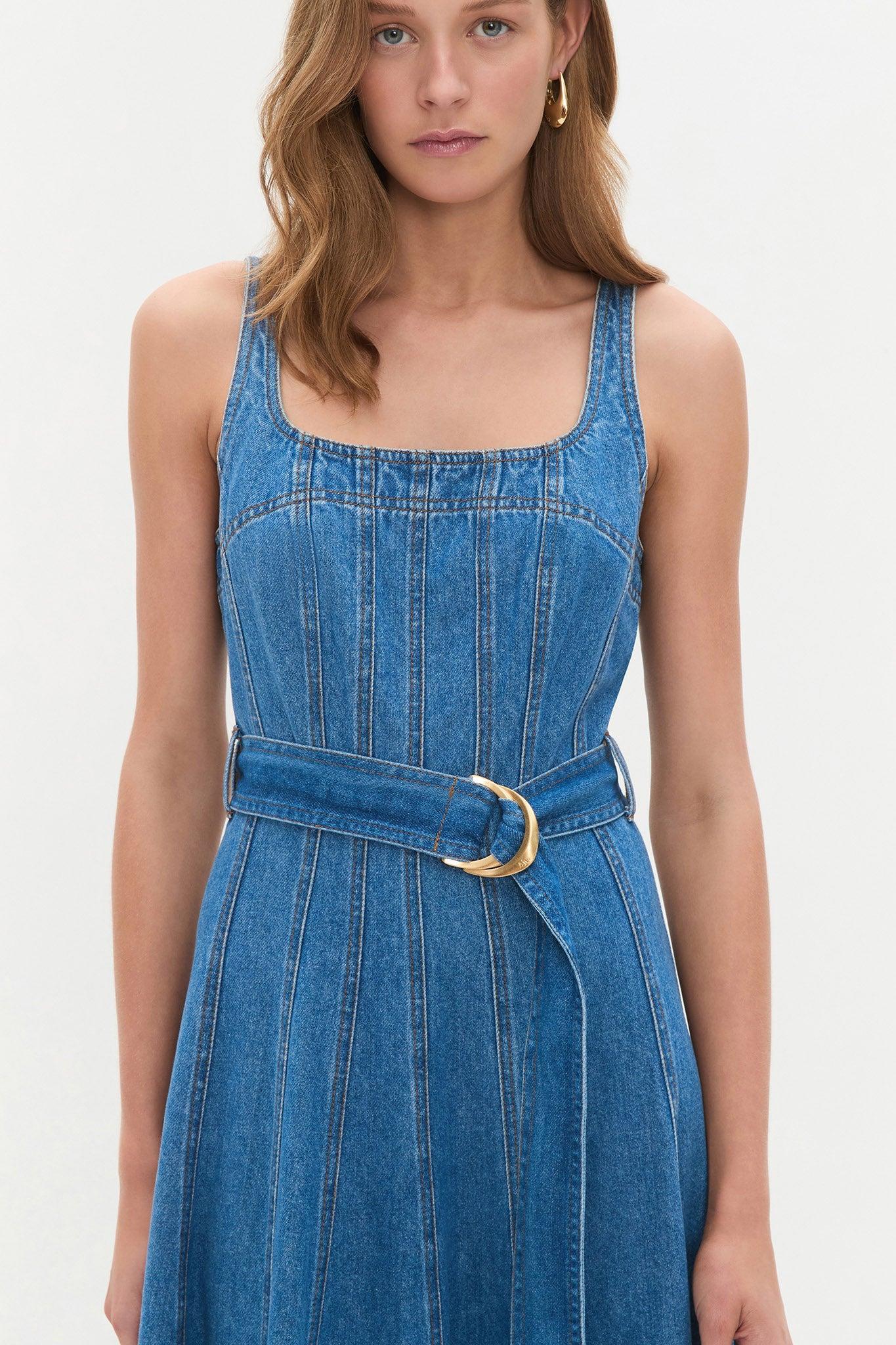 Rainer Denim Midi Dress Product Image