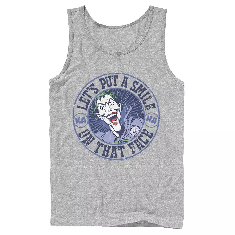 Men's DC Comics The Joker Let's Put A Smile On That Face Tank Top,  Product Image