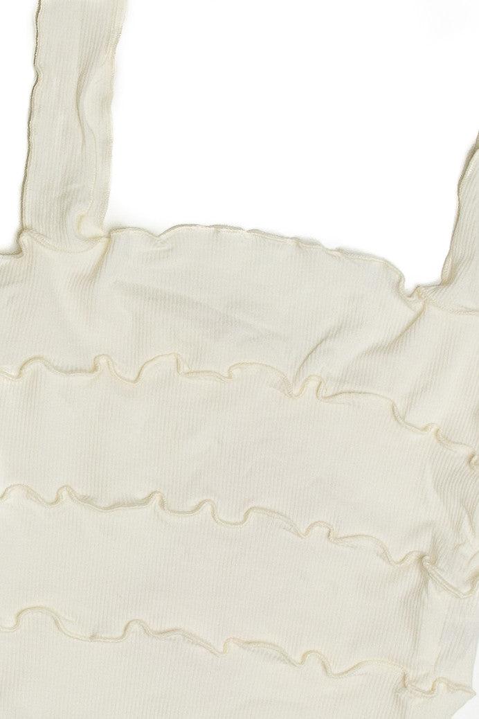 Vanilla Tiered Crop Tank Product Image