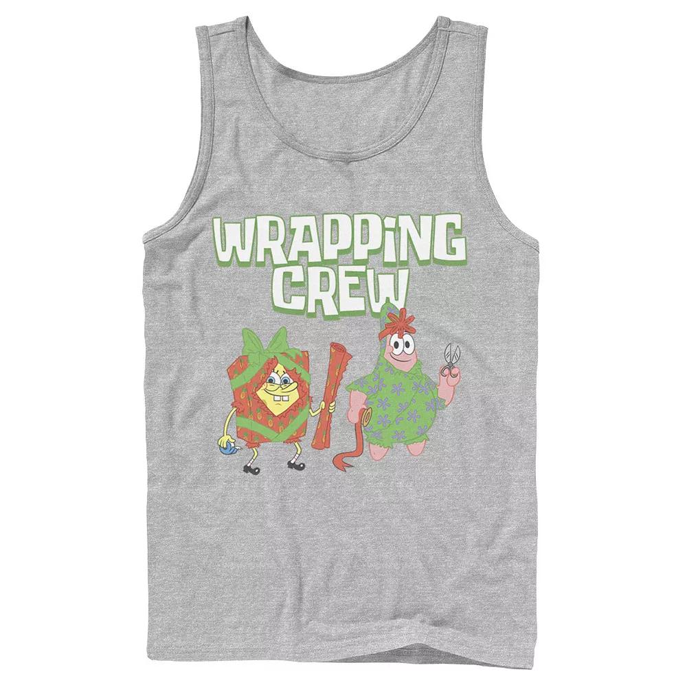Men's Nickelodeon Spongebob Squarepants Patrick Wrapping Crew Christmas Graphic Tank Top,  Product Image