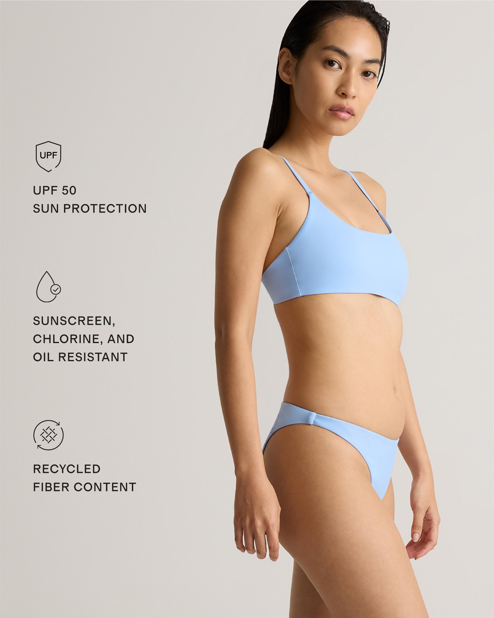 Quince | Women's Italian Scoop Neck Bikini Top 78% Recycled Polyamide, 22% Spandex Product Image