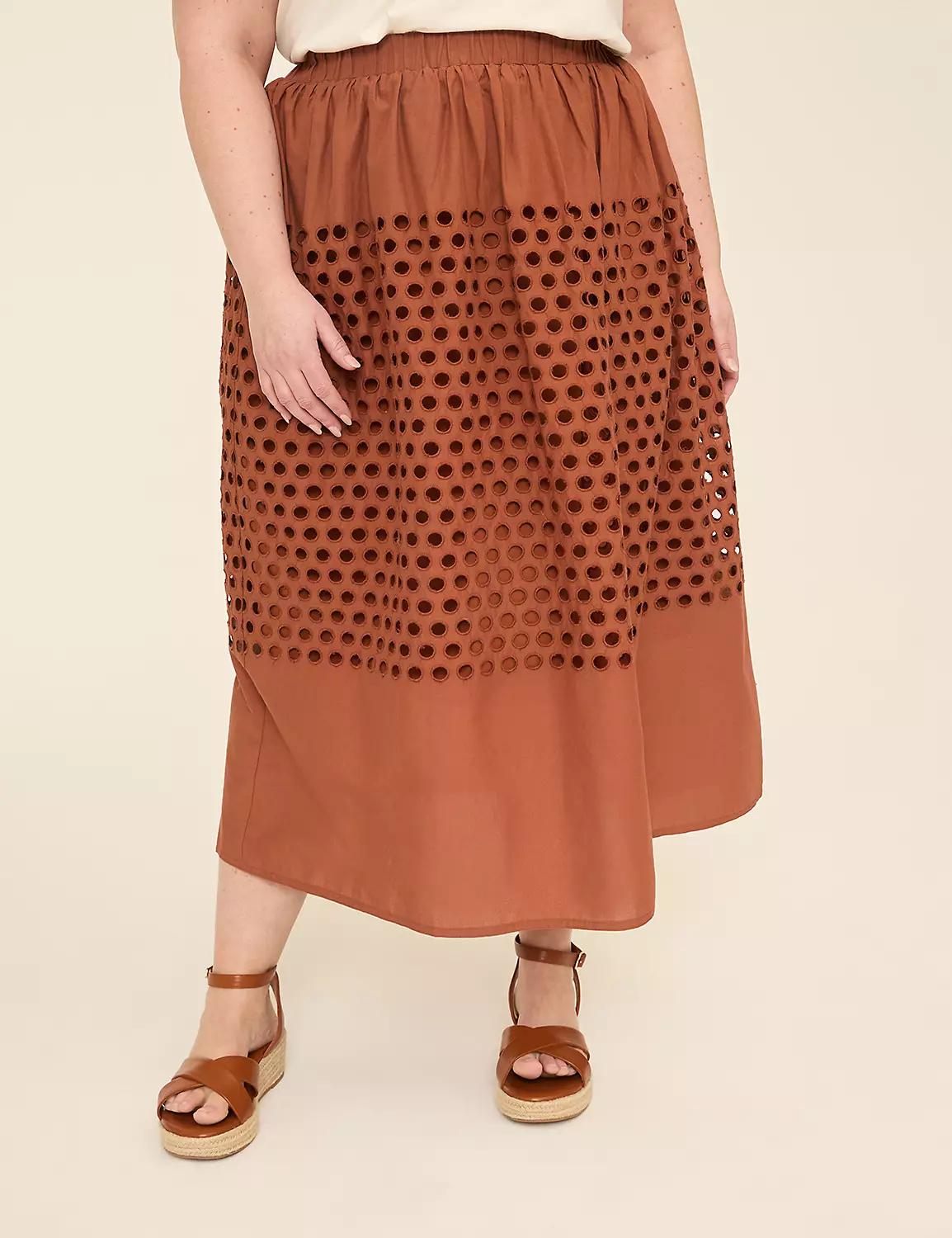 Eyelet Maxi Skirt Product Image