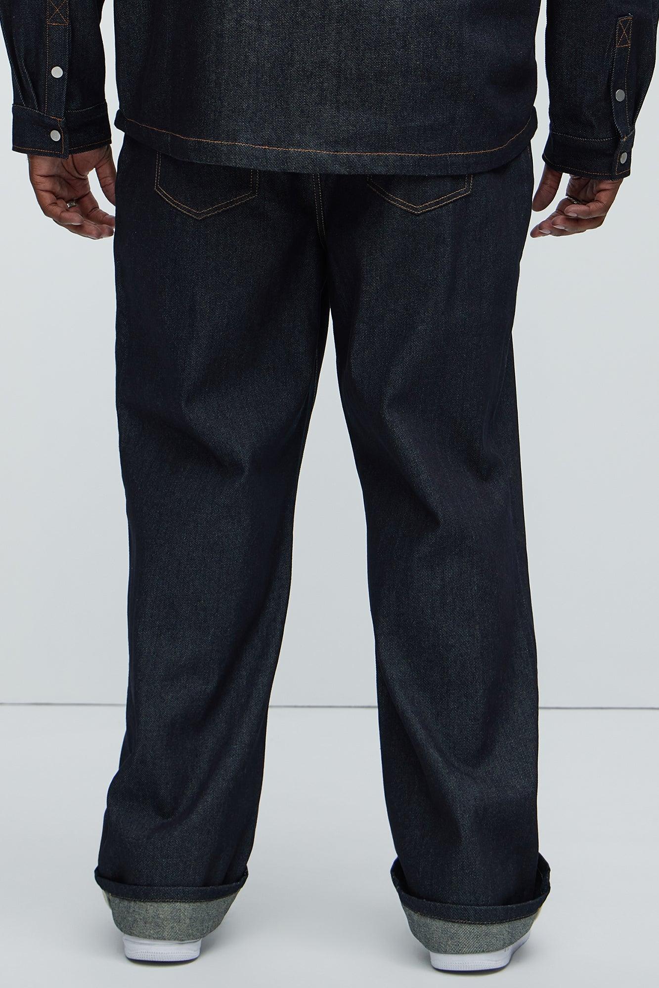 Collin Raw Denim Straight Jeans  - Indigo Product Image