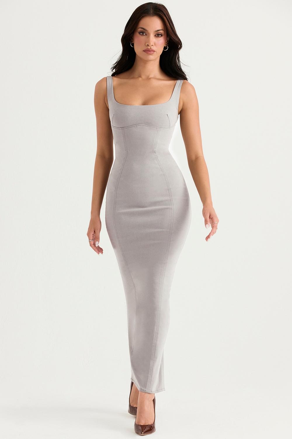 Rea  smoke bodycon maxi dress Product Image