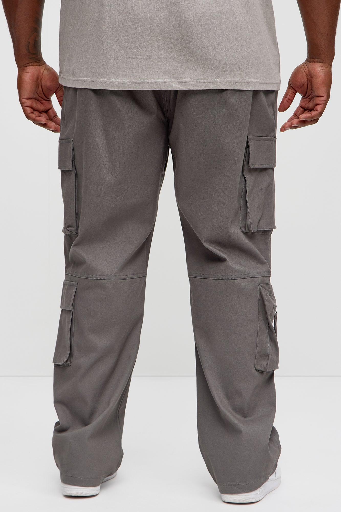 Stay On It Straight Cargo Pants - Grey Product Image