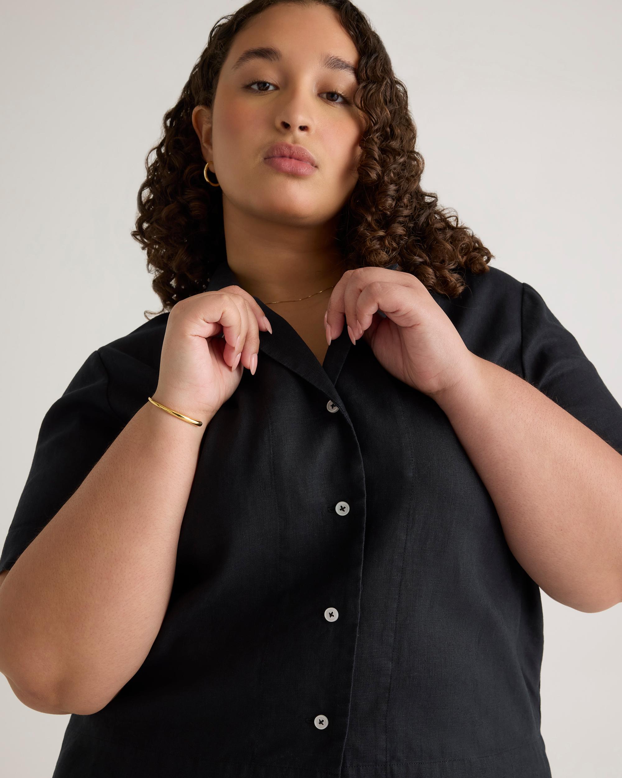 Quince | Women's 100% European Linen Short Sleeve Shirt Product Image