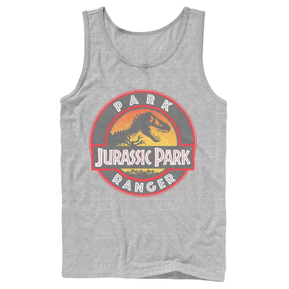 Men's Jurassic Park Ranger Danger Orange Gradient Icon Graphic Tank Top,  Product Image