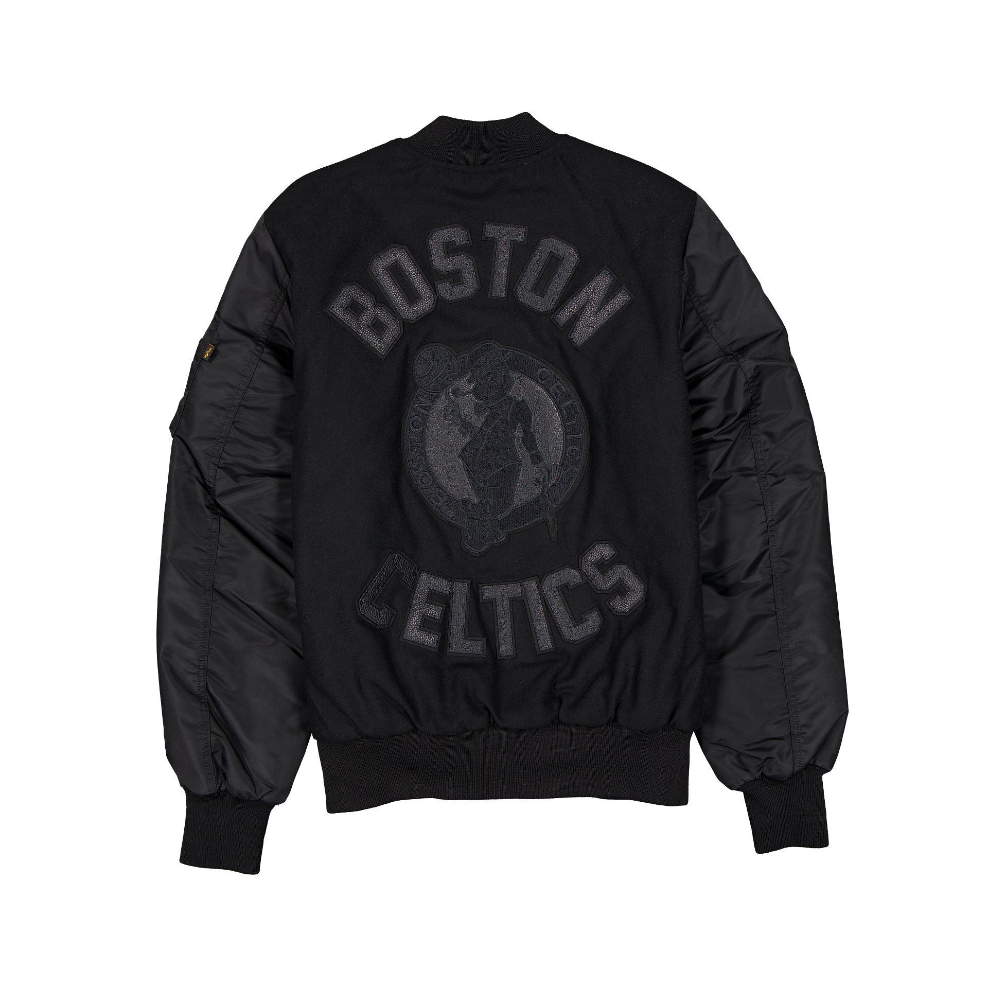 Alpha Industries x Los Angeles Lakers MA-1 Wool Varsity Jacket Black Male Product Image