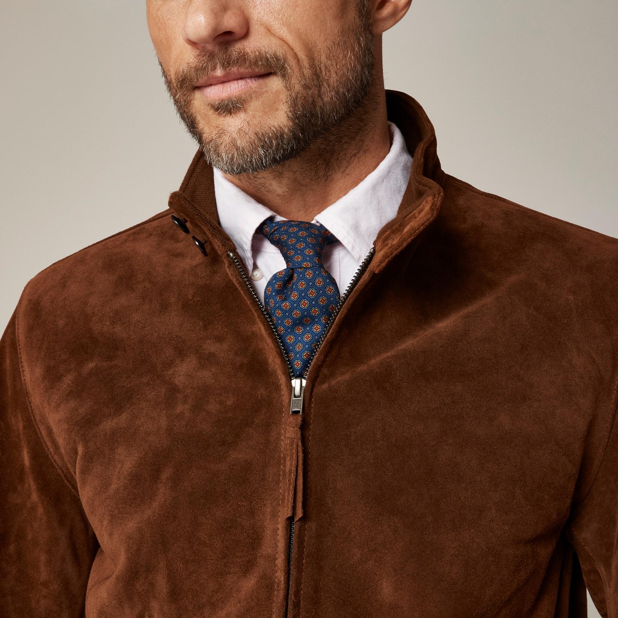 Harrington jacket in Italian suede Product Image