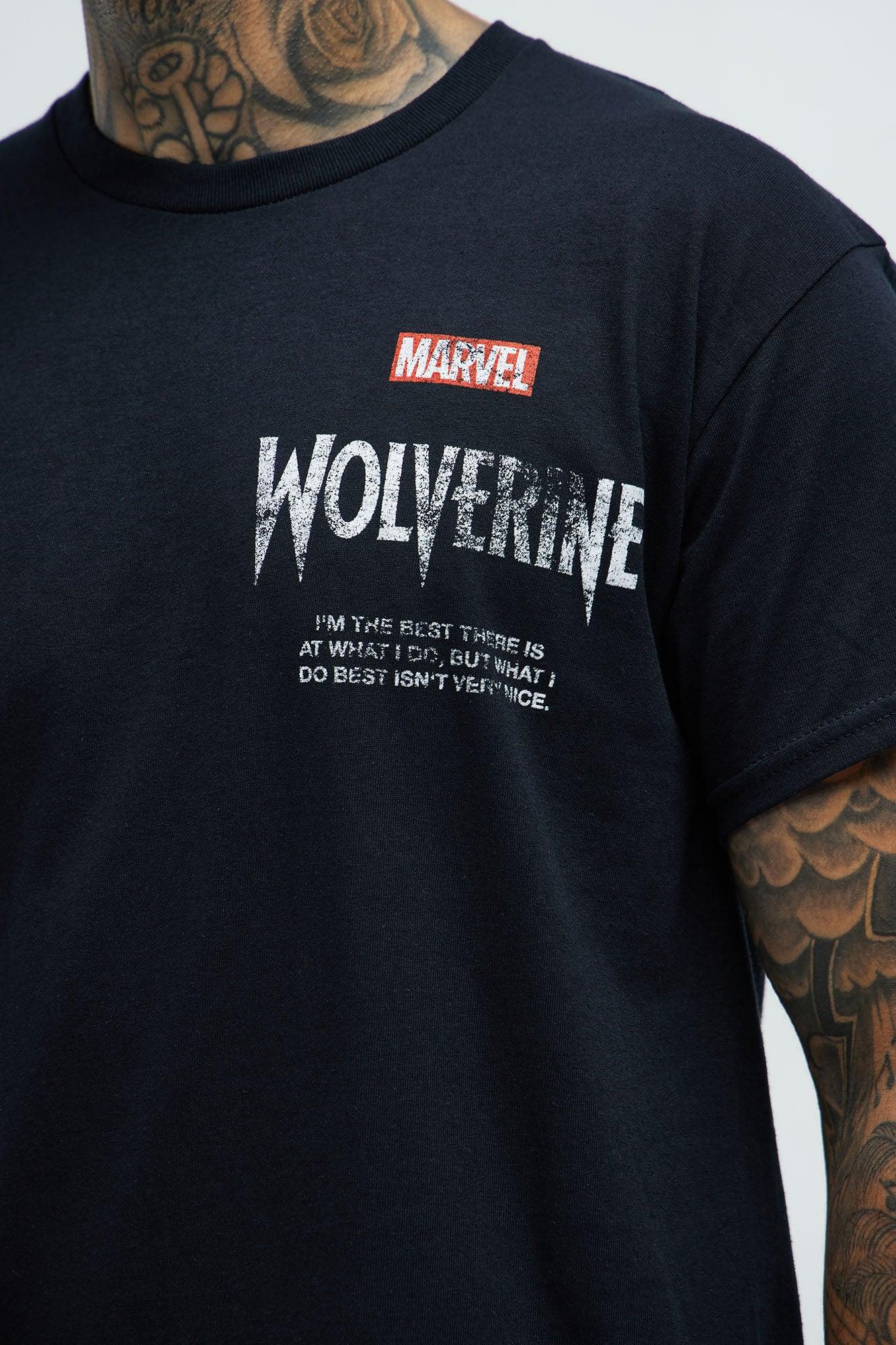 Marvel Wolverine Play Time's Over Short Sleeve Tee - Black Product Image