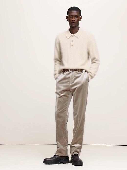 Brushed Cashmere Sweater Polo Product Image