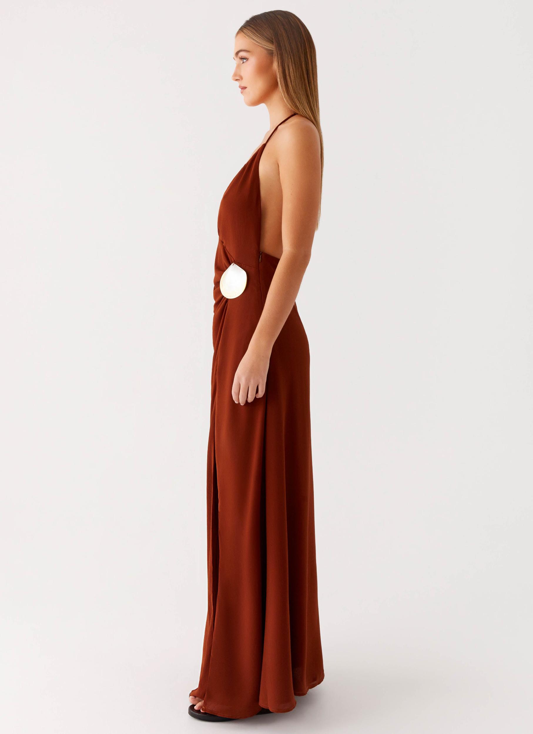 Marjoram Maxi Dress - Chocolate Product Image