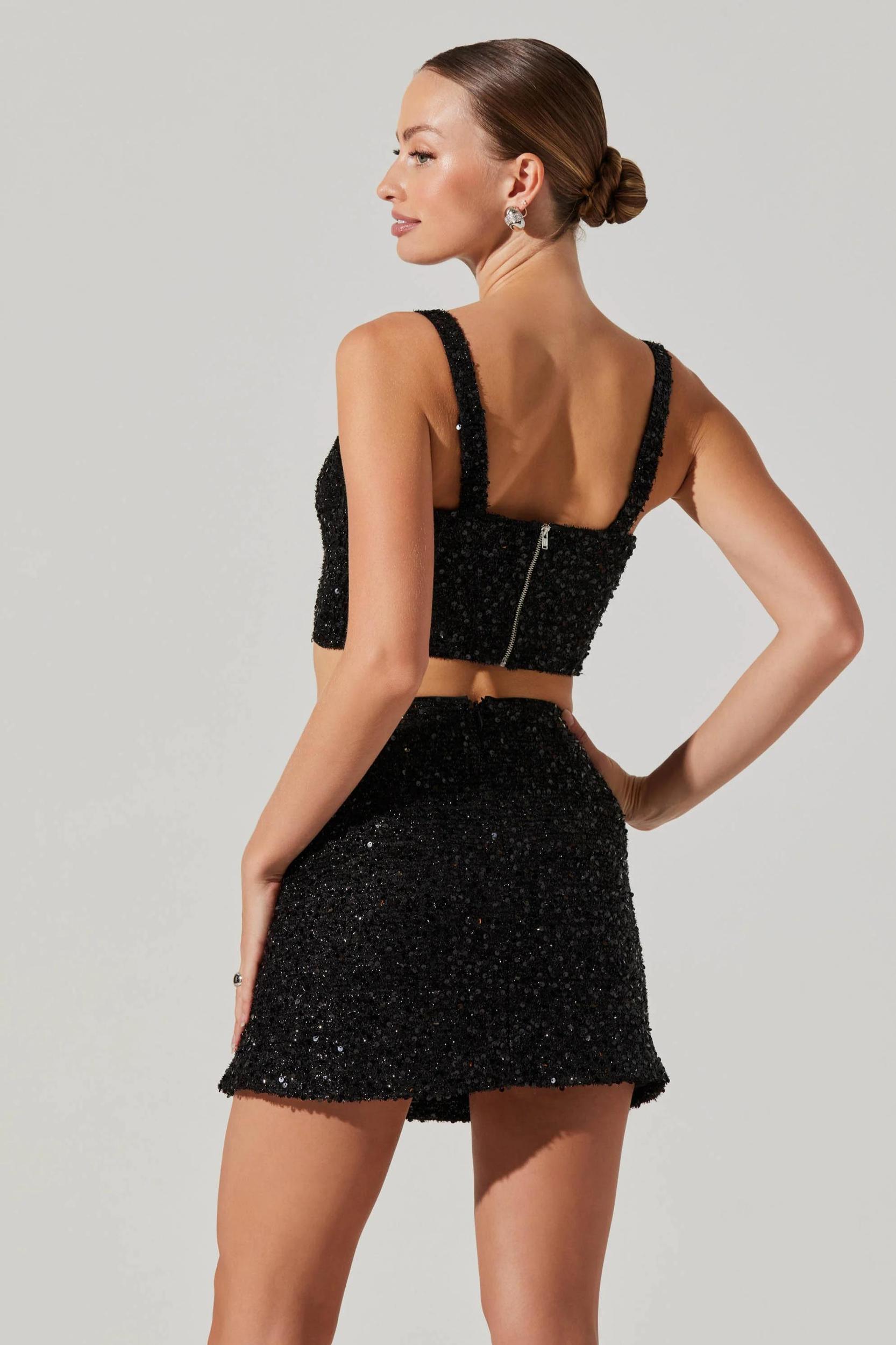 Suiren Sequin Bustier Crop Top Product Image