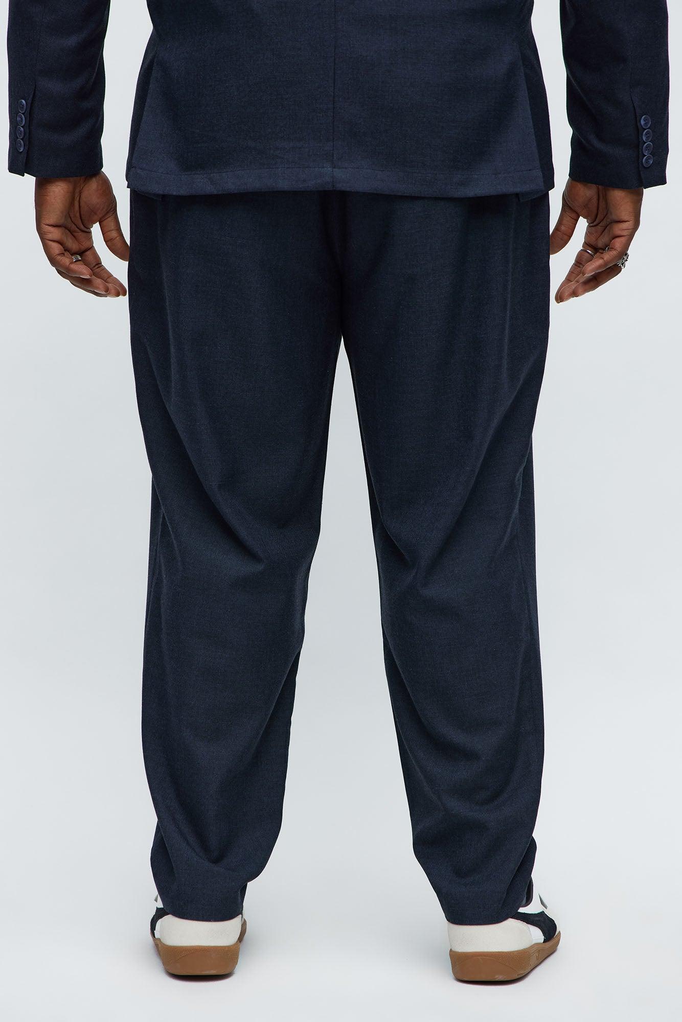 Slim Modern Stretch-Waist Everyday Trouser - Navy Product Image