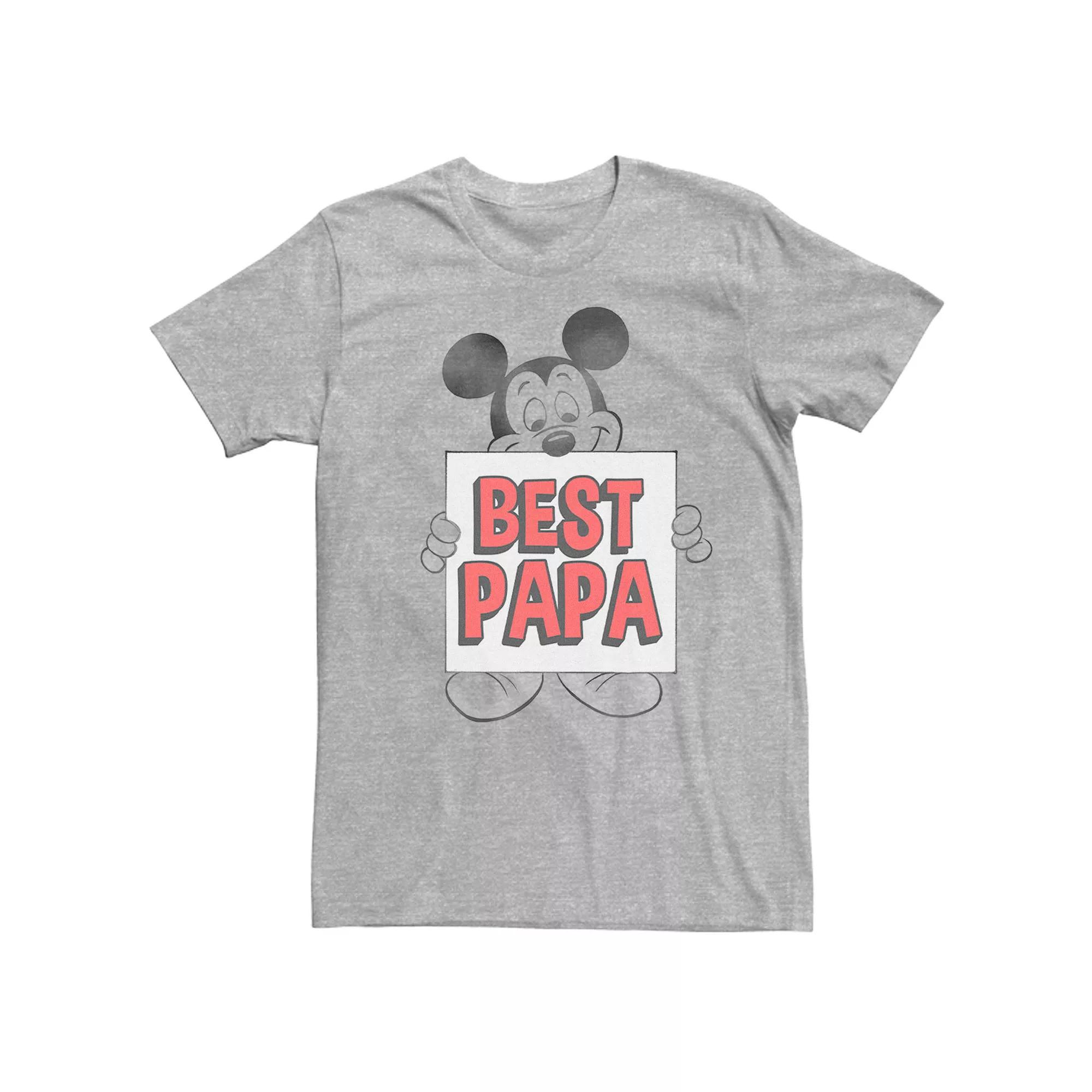 Disney's Mickey Mouse Men's Traditional Mickey Best Papa Graphic Tee,  Product Image