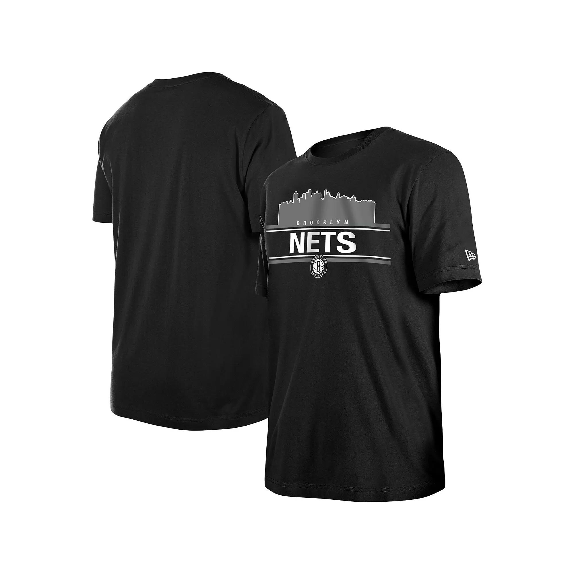 Men's New Era Black Brooklyn Nets Localized T-Shirt,  Product Image
