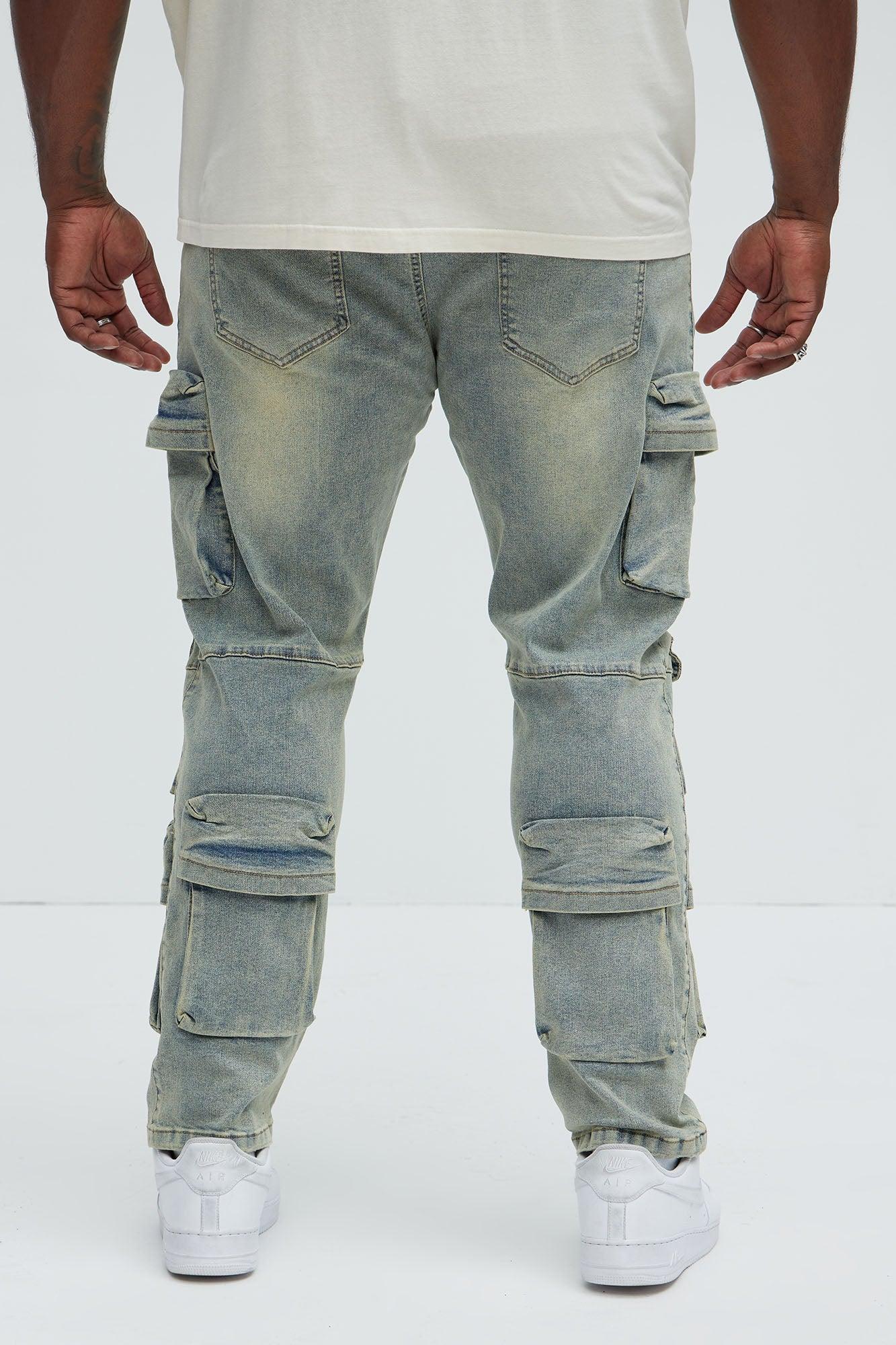 Into The Wild Cargo Slim Jeans - Vintage Wash Product Image