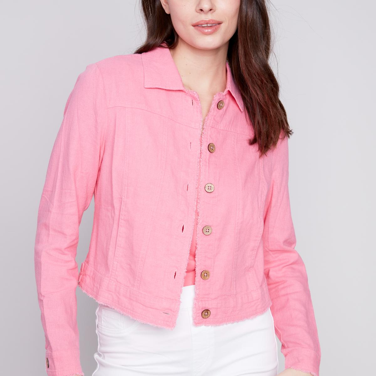 Coral Linen Jacket Product Image