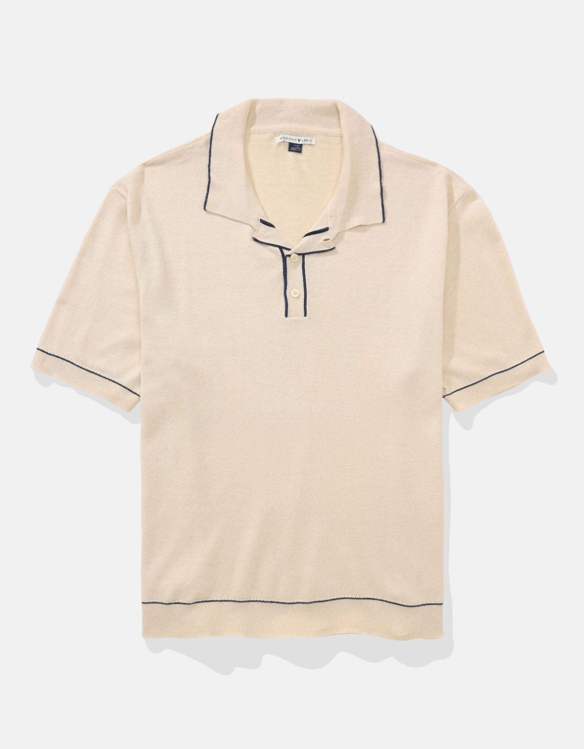 AE Tipped Sweater Polo Shirt Product Image