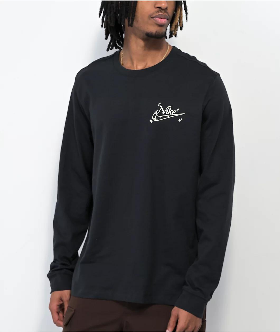 Nike Sportswear Black Long Sleeve T-Shirt Product Image