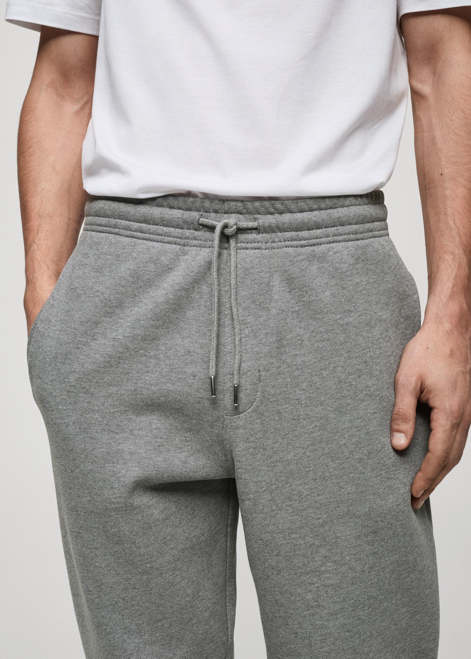 Brushed joggers with elastic waistband - Men | MANGO USA Product Image