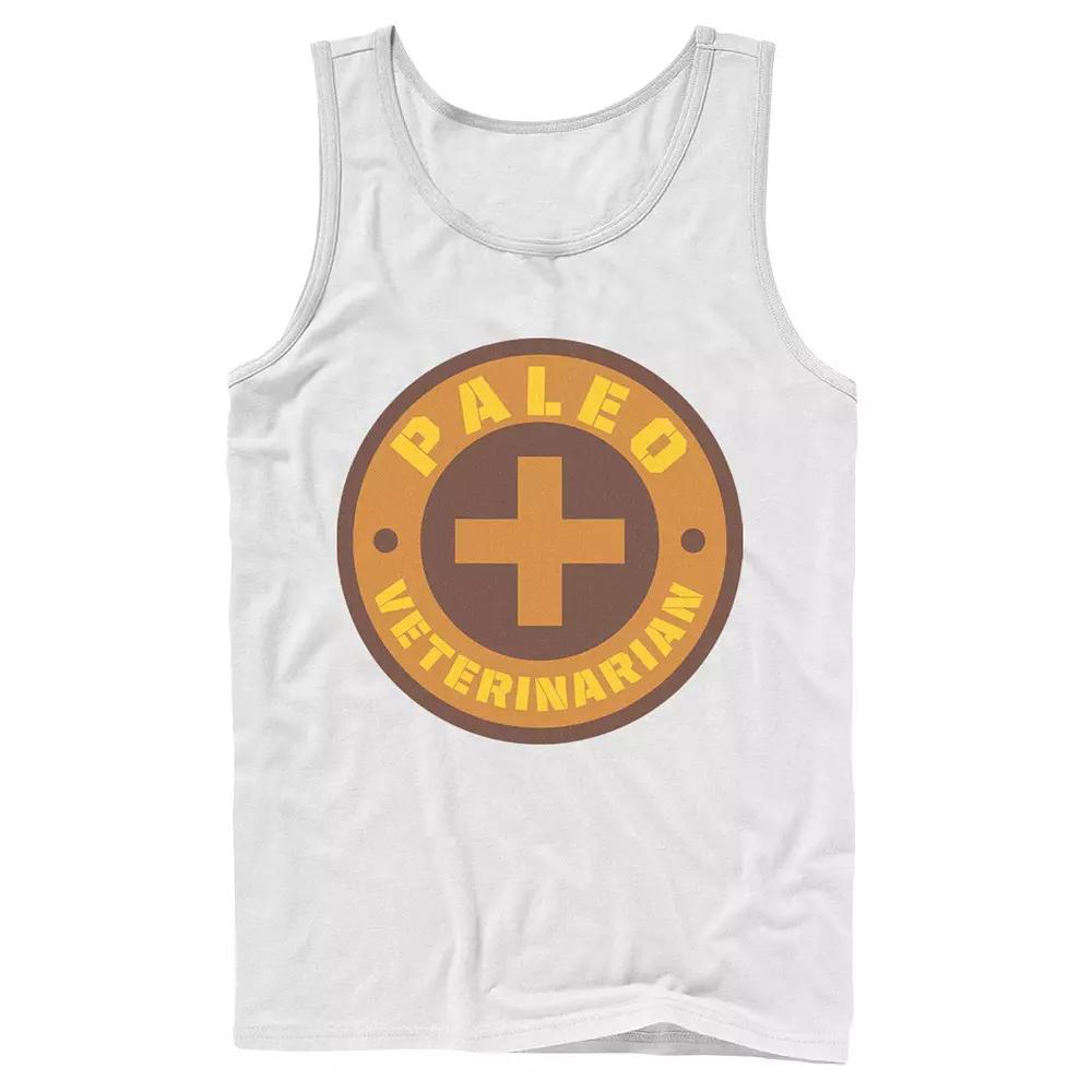 Men's Jurassic World Paleo Veternarian Badge Tank Top, Size: Large, White Product Image