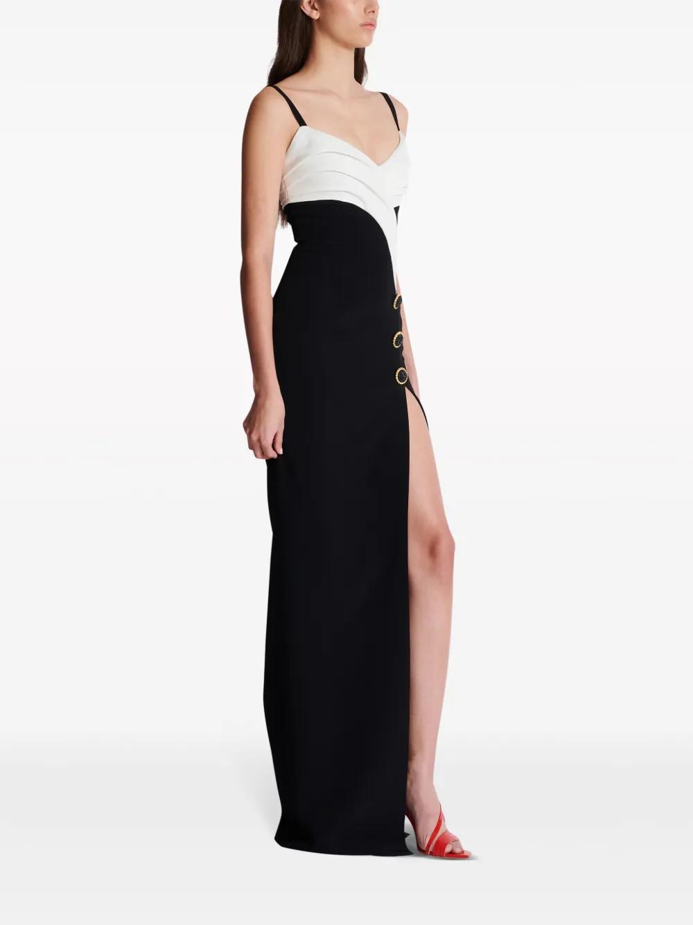 two-tone crepe maxi dress Product Image