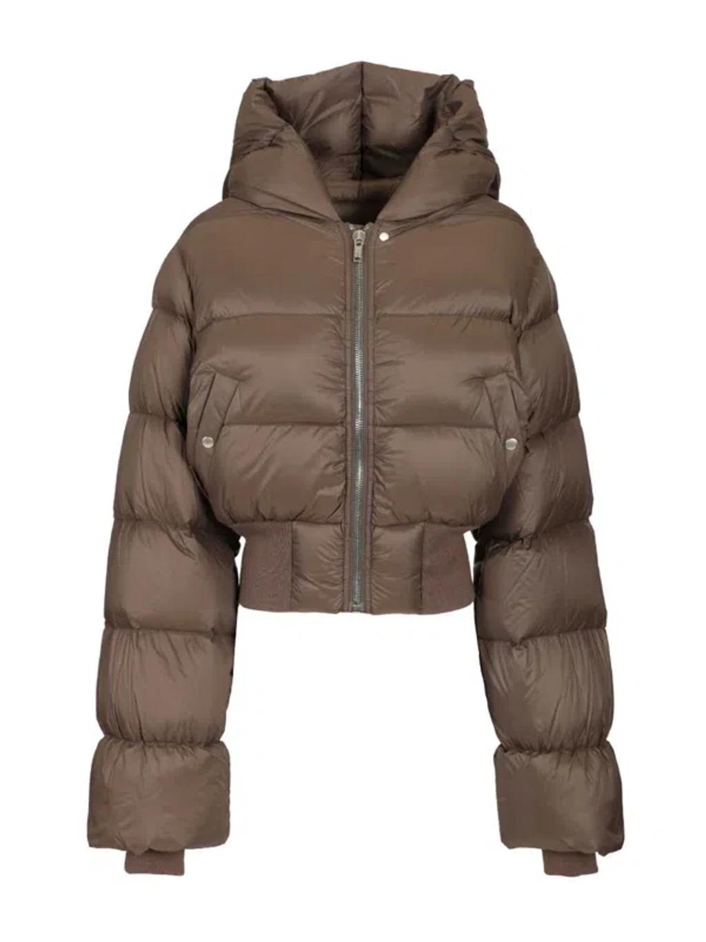 RICK OWENS Bomber Jacket Puffer Jackets Gray In Multi Product Image