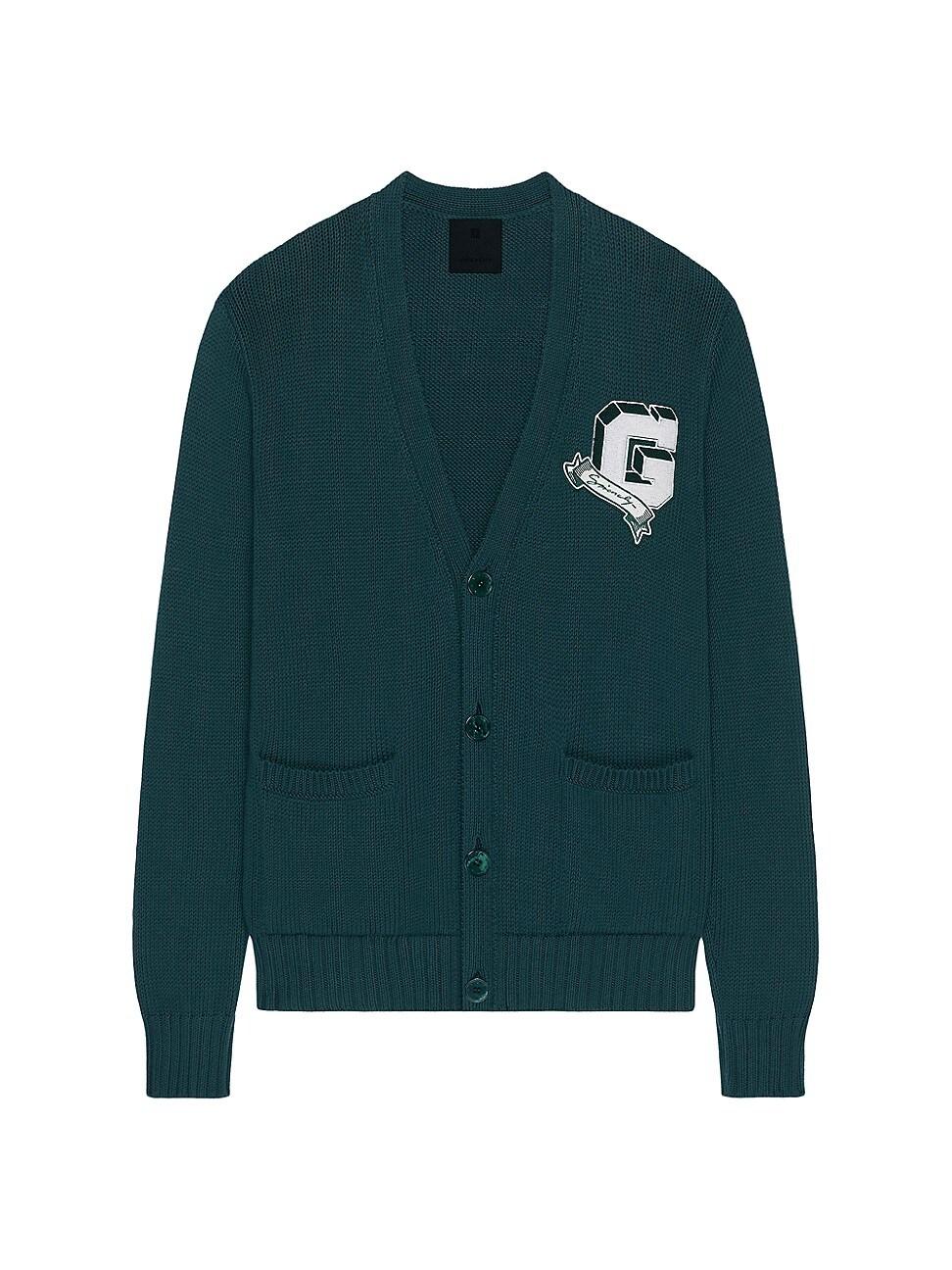 Mens College Cardigan in Cotton Product Image