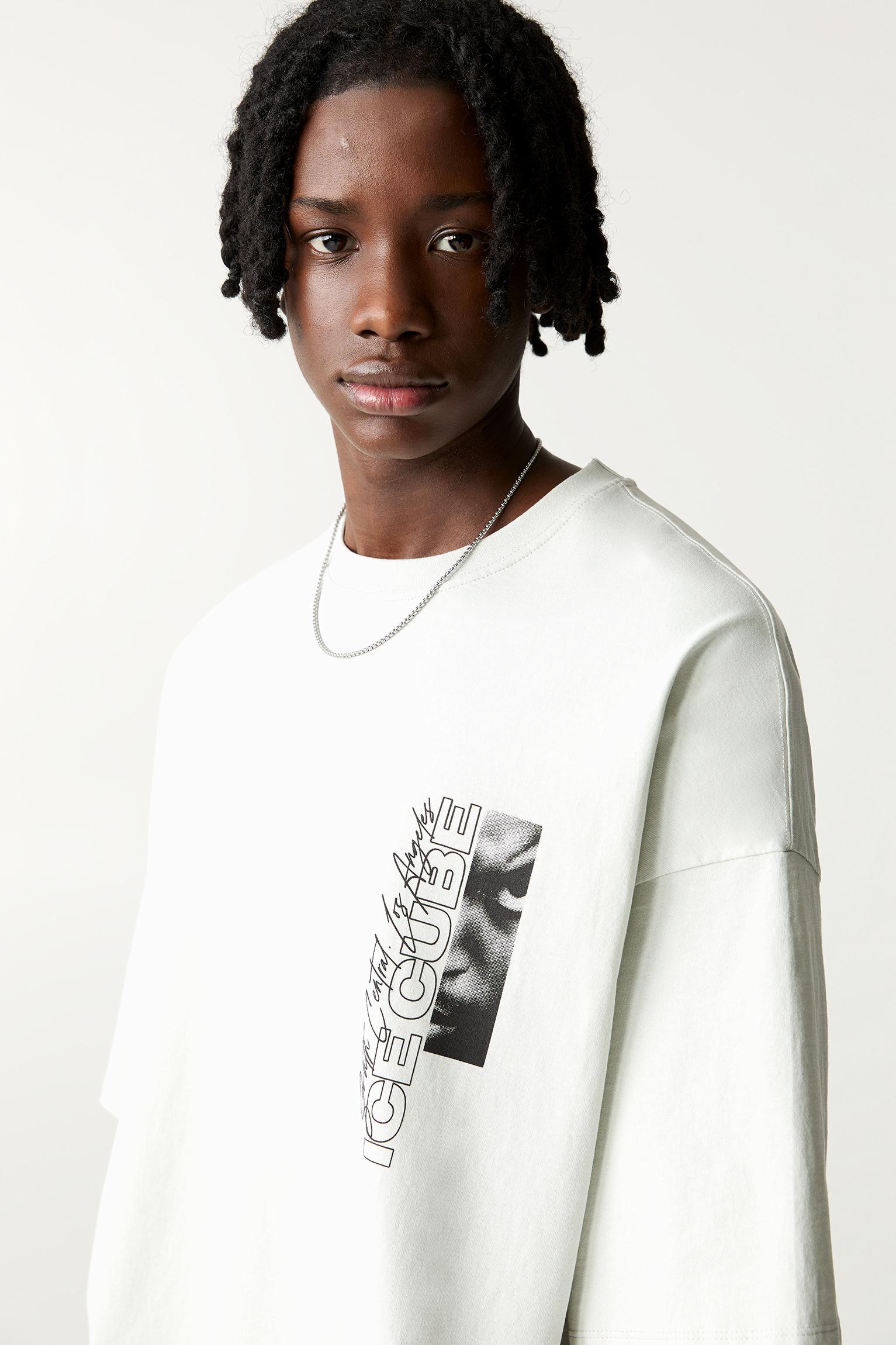 “Ice Cube” graphic white T-shirt Product Image