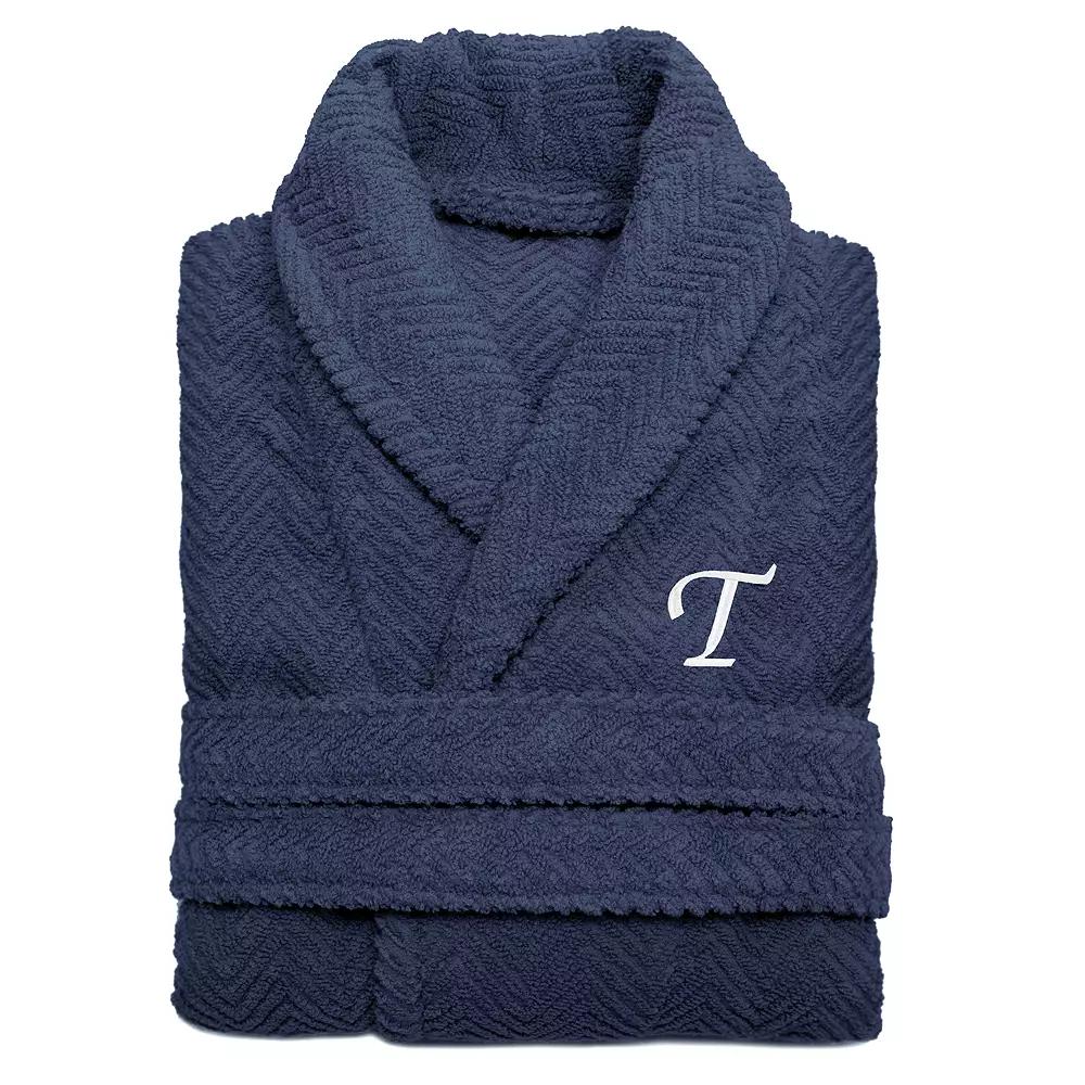 Linum Home Textiles Turkish Cotton Personalized Herringbone Weave Bathrobe, Women's,  Product Image