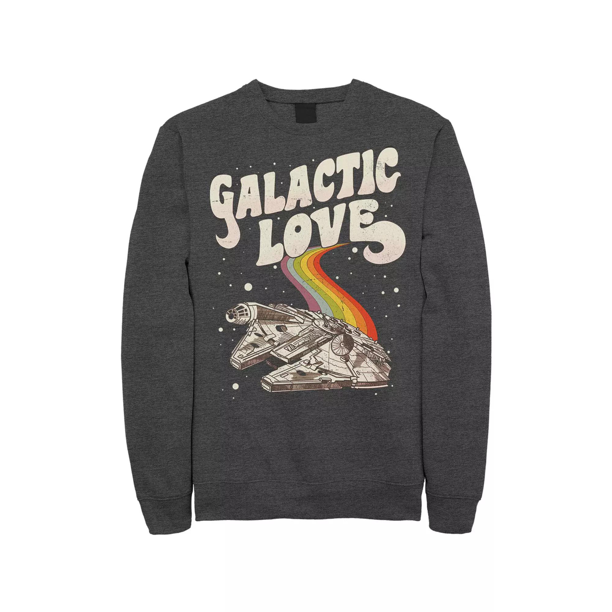 Men's Star Wars Pride Millennium Falcon Galactic Love Sweatshirt,  Product Image