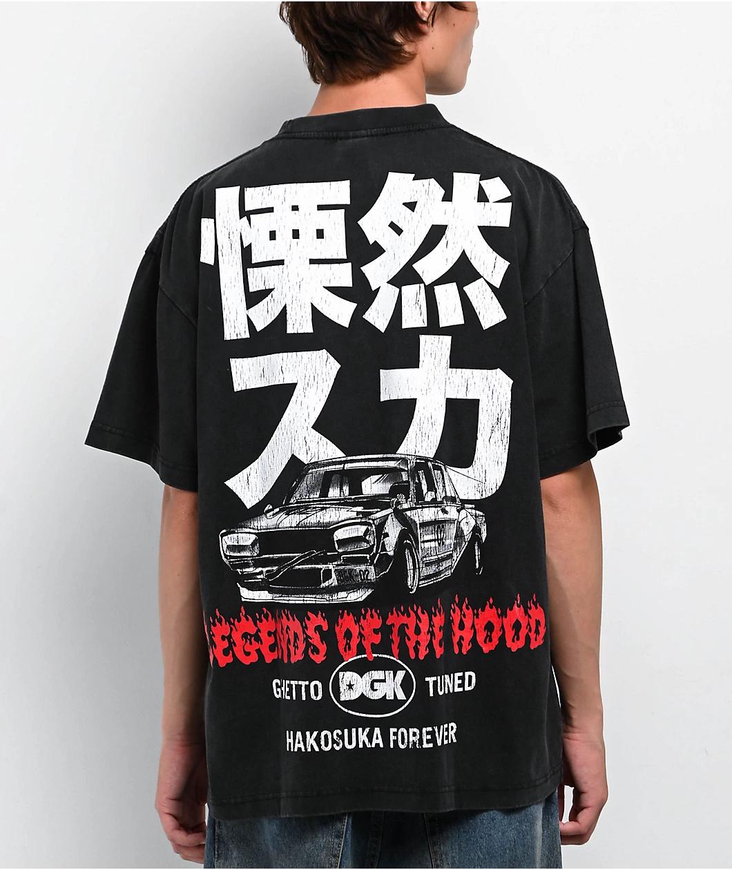 DGK Hakosuka Heavyweight Black Wash T-Shirt Product Image