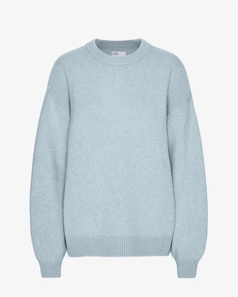 Oversized Merino Wool Crew - Emerald Green Product Image