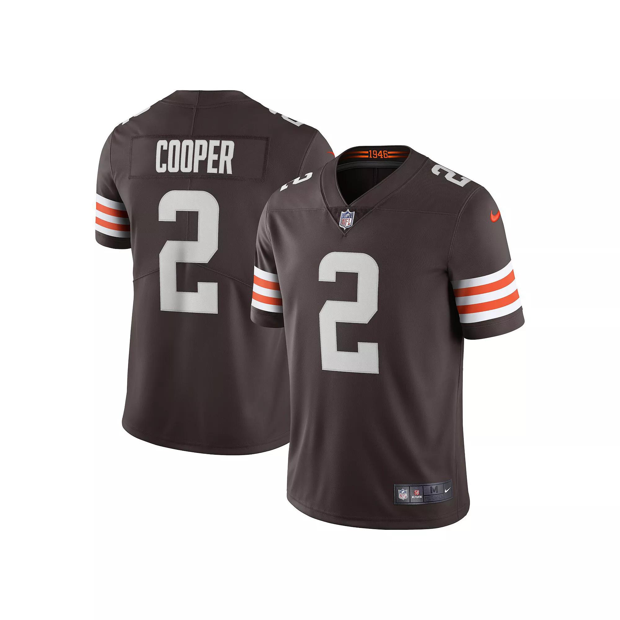 Men's Nike Amari Cooper Brown Cleveland Browns Vapor Limited Jersey, Size: 3XL Product Image