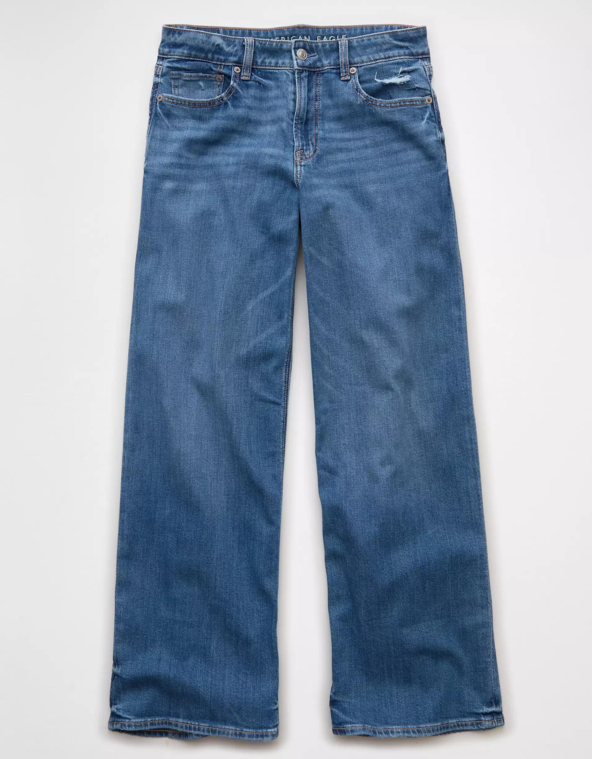 AE Stretch Low-Rise Baggy Wide-Leg Jean Product Image