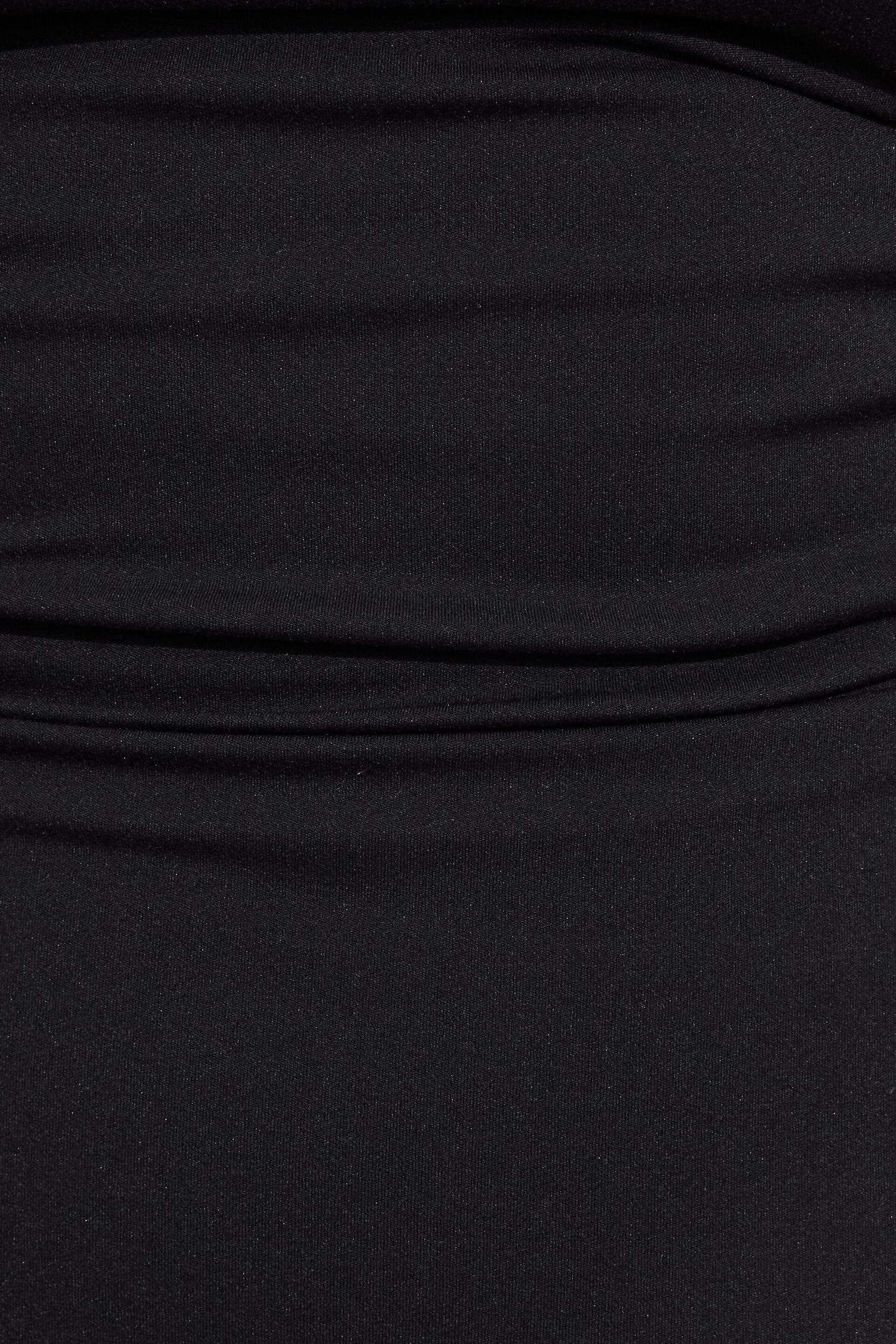 Plunge Ruched Mesh Top Product Image