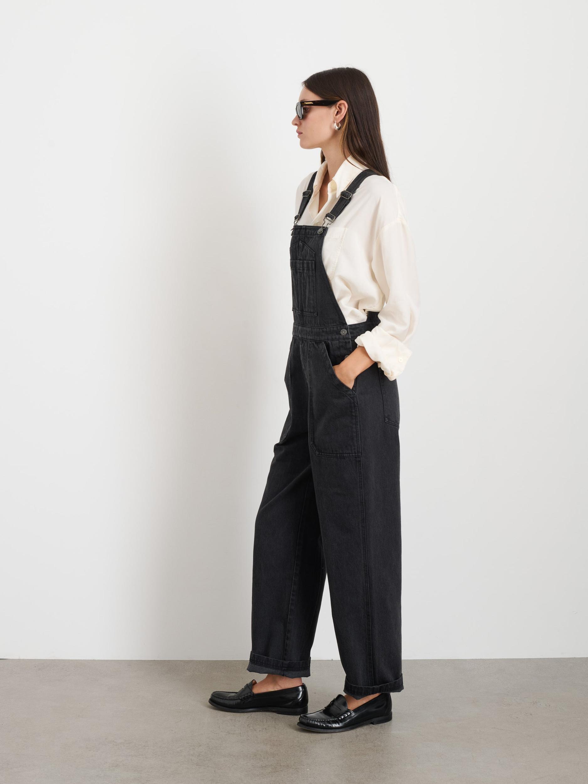 Lili Overall In Black Denim Product Image