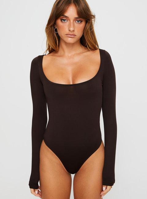 Ellery Bodysuit Brown Tall Product Image