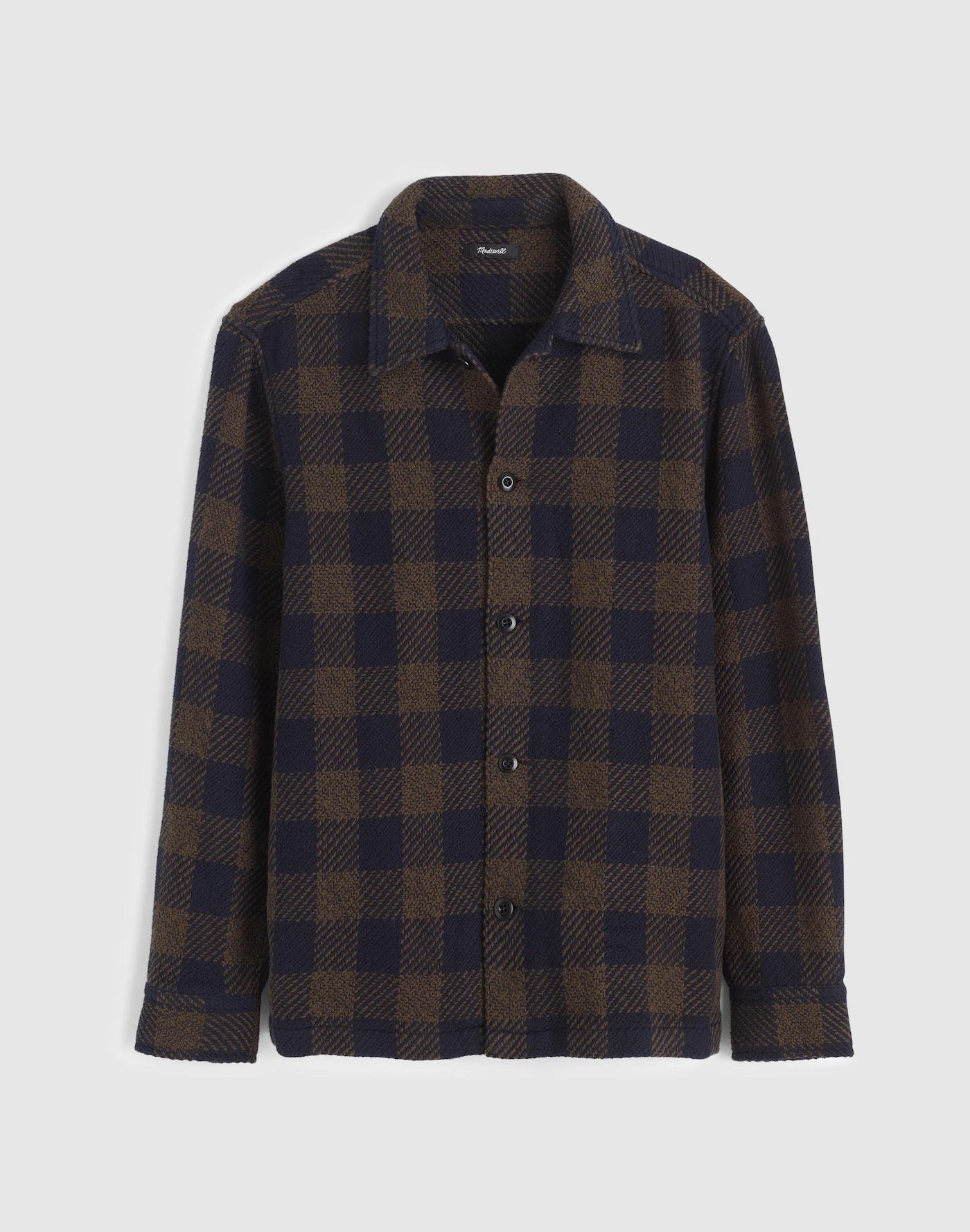 Twill Shirt-Jacket in Broken Plaid Product Image