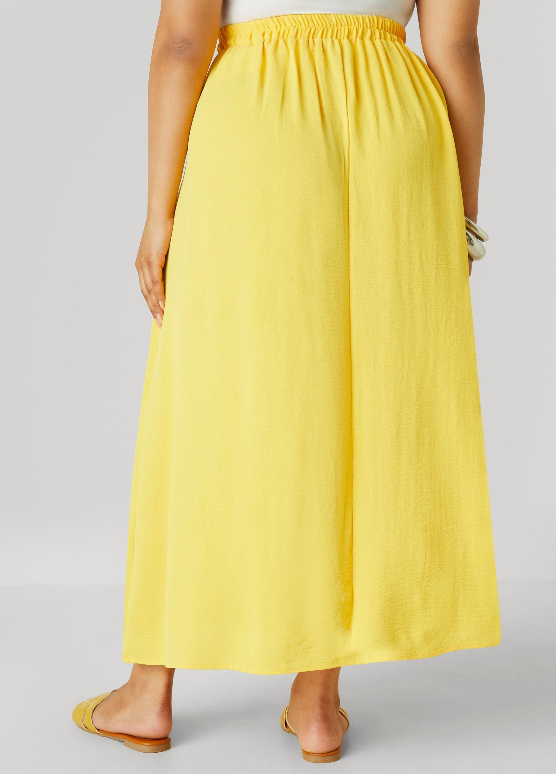 Plus Size Textured Maxi Cargo Skirt Ashley Stewart Product Image