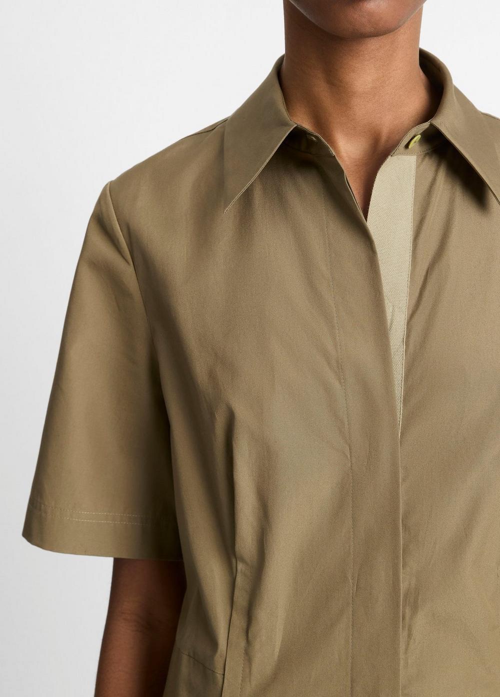 Canvas Tape Cotton Shirt Dress Product Image