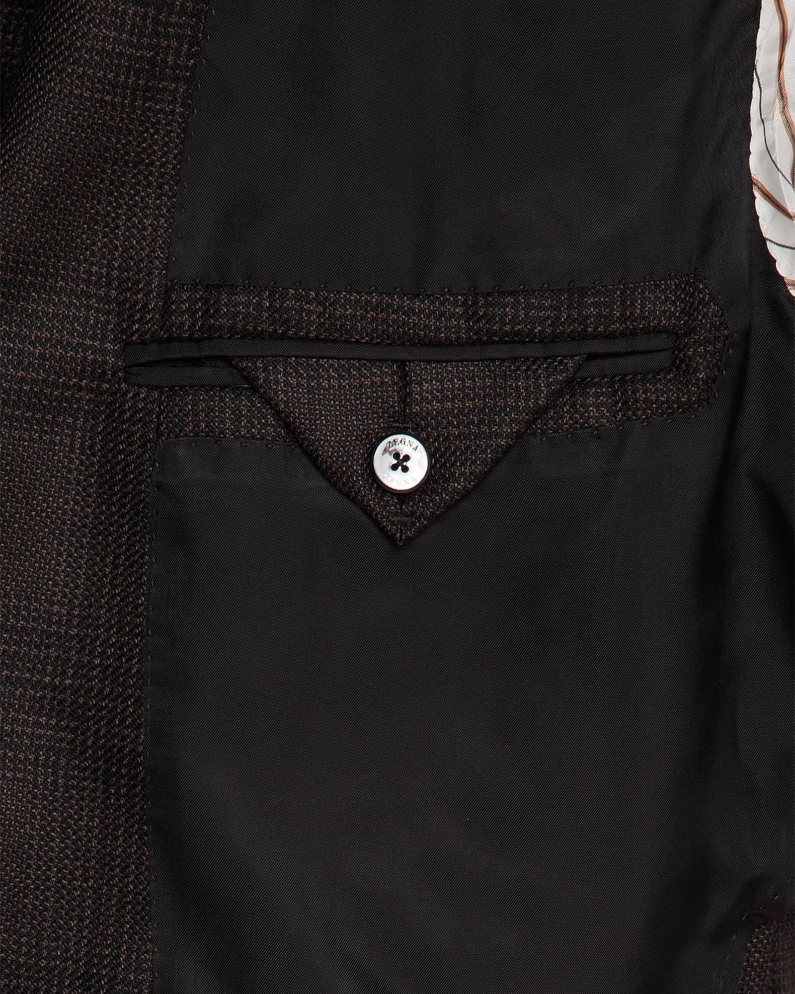 Men's Cashmere and Silk Tonal Plaid Sport Coat Product Image