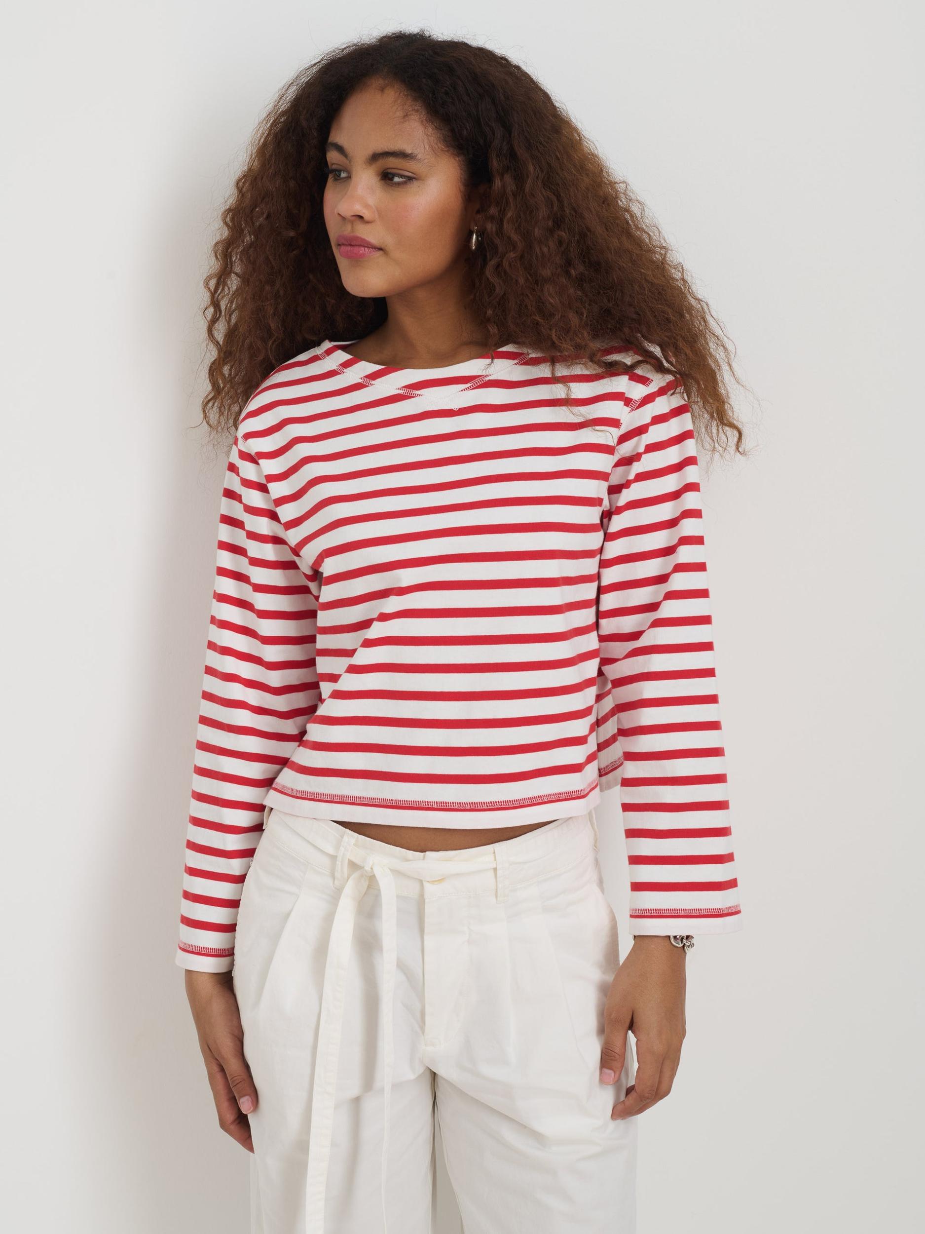 Marseille Striped Boatneck Tee In Cotton Product Image